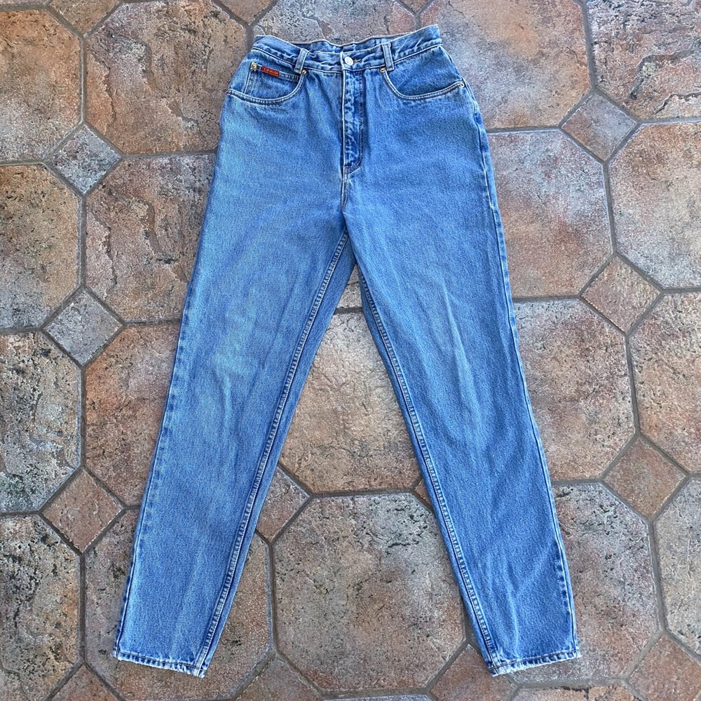 Vintage Medium Wash High Waisted Jeans